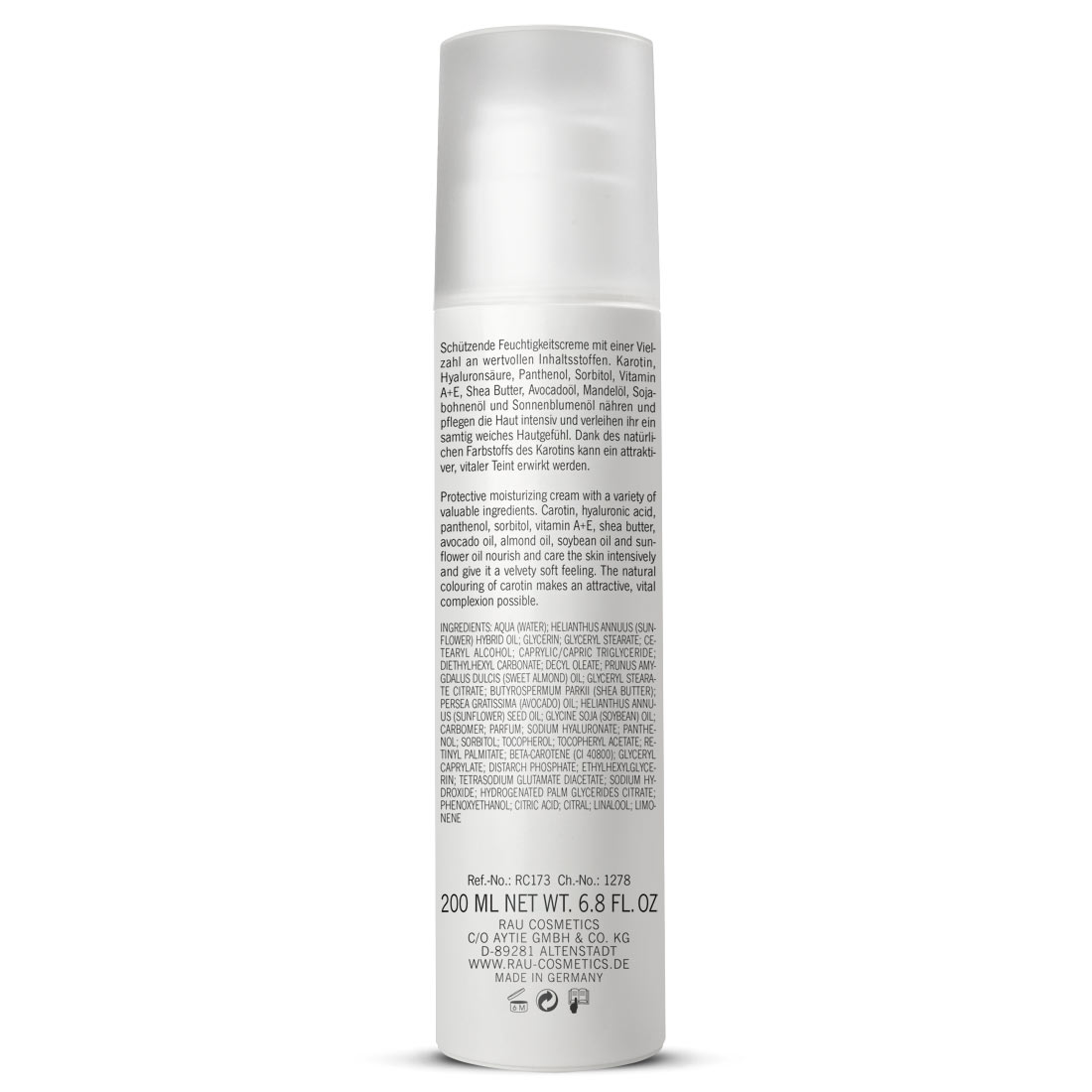 RAU Carotin Protection Cream 200 ml PROFILINE - Kabinenware - schützende Feuchtigkeitscreme trockene Haut Gesichtspflege Hautpflege Wirkstoffkosmetik