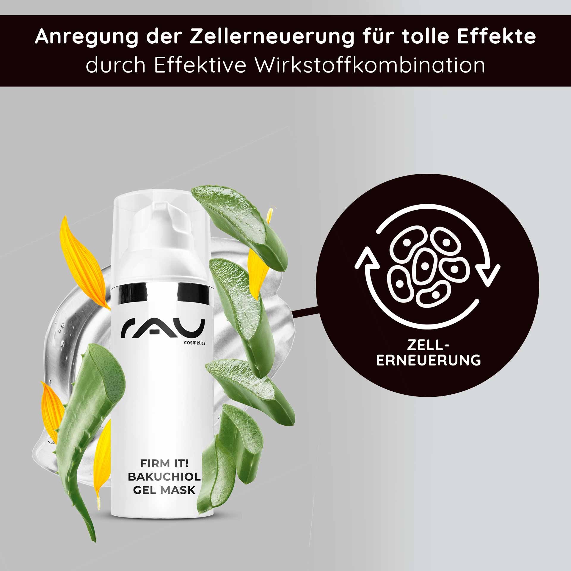 Sichtbar glattere Haut nach der Anwendung der Firm it! Maske.