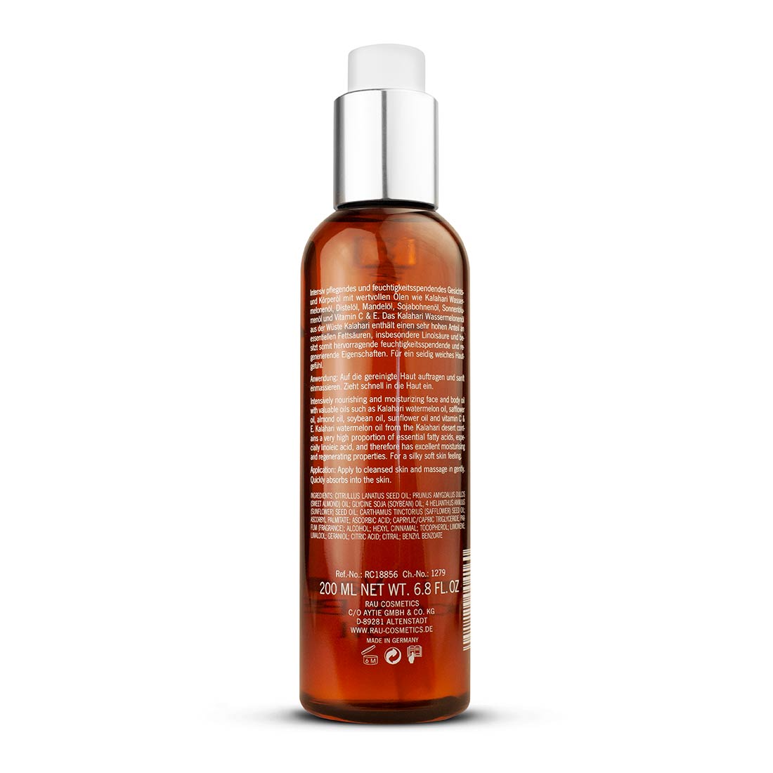 Kalhari_Watermelon_FaceBodyOil_RC18856_back RAU Kalahari Watermelon Face & Body Oil 200 ml - intensive care face & body oil body care face care skin care active cosmetics