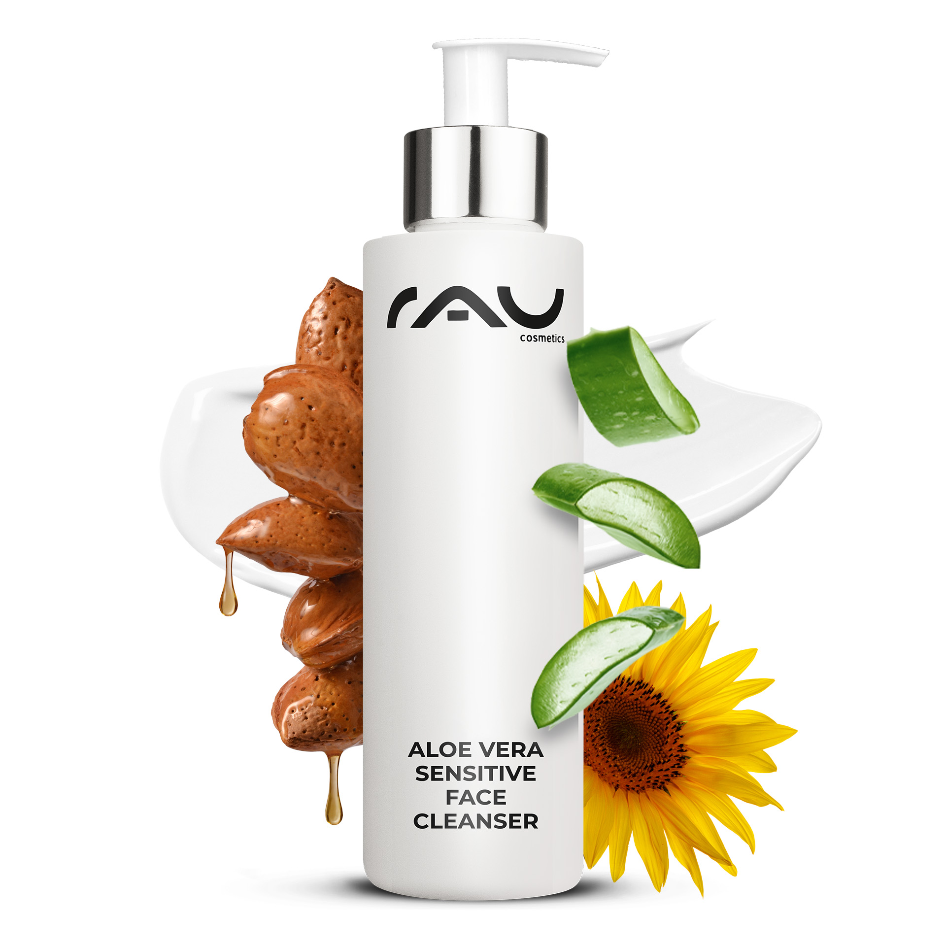 Aloe Vera Sensitive Face Cleanser 200 ml Reiniger  Flasche, Lotion, Kräuterig, Kräuter, Pflanze