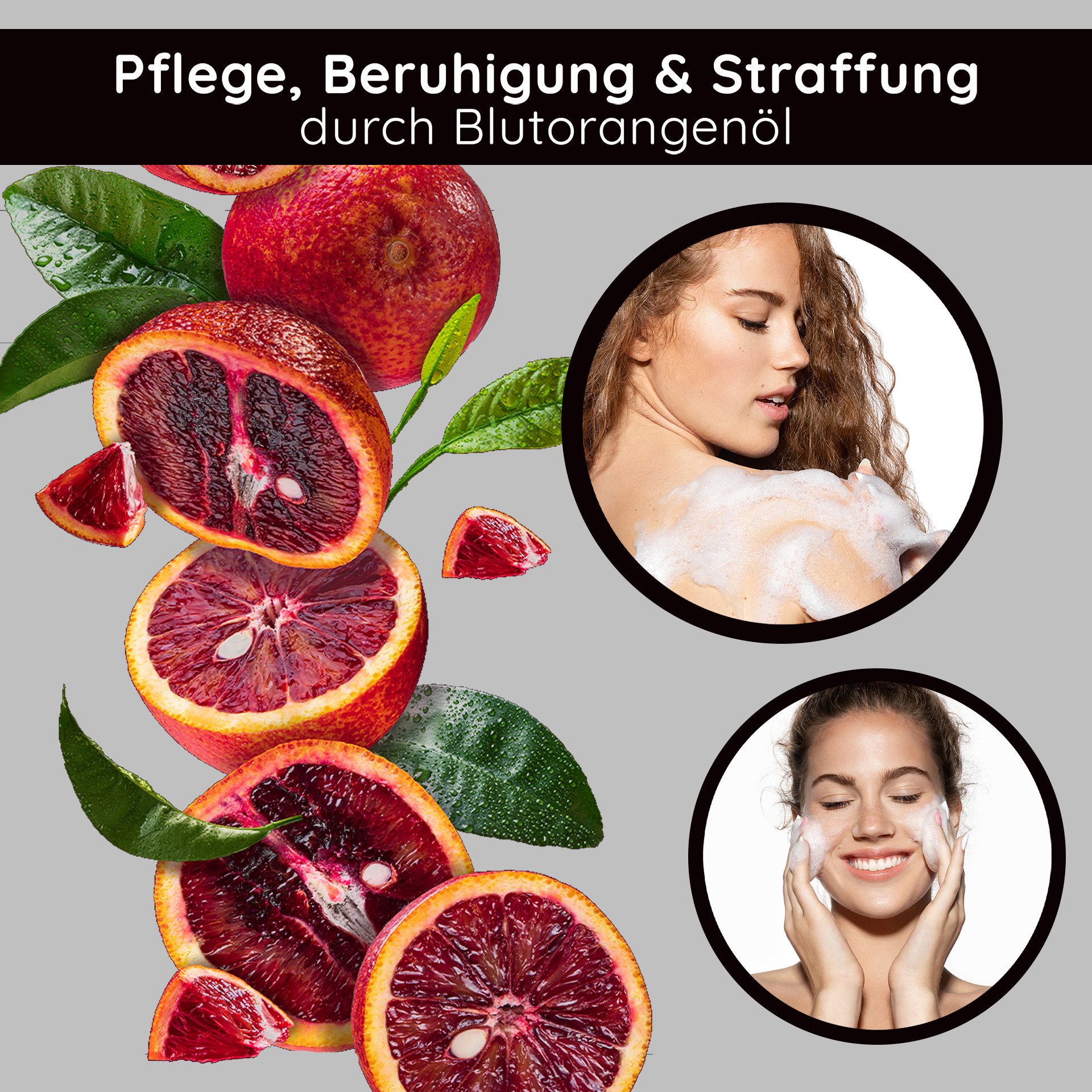 Natural freshness and glow through astaxanthin and citrus extracts.