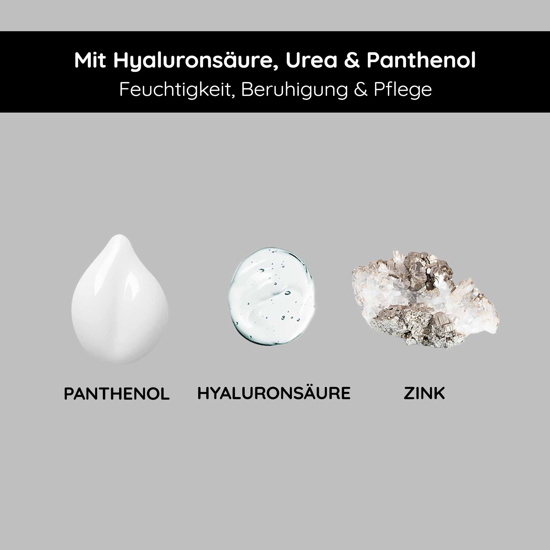 RAU Silvercream Wirkstoffe: Hyaluronsäure, Panthenol und Zinkoxid für intensive Hautpflege