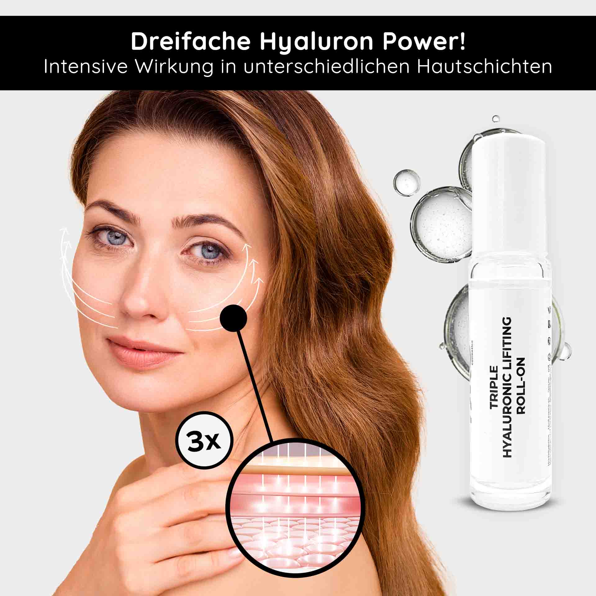 Triple Hyaluronic Serum Roll-On 10 ml mit 3-fach Hyaluronsäuren Triple Hyaluronic Serum Roll-On 10 ml mit 3-fach Hyaluronsäuren