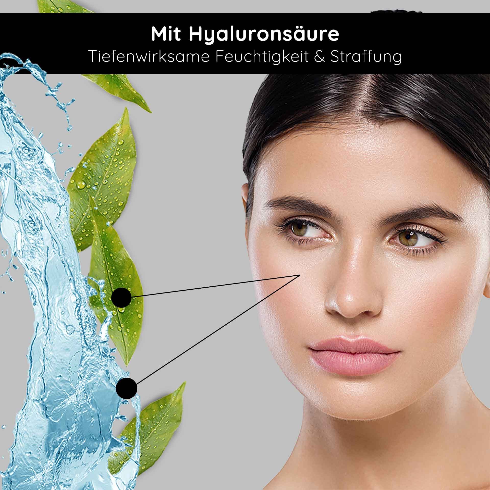 Intensive Hydratation: Das Retinol Serum mit Hyaluronsäure unterstützt die Hautstraffung und spendet viel Feuchtigkeit.