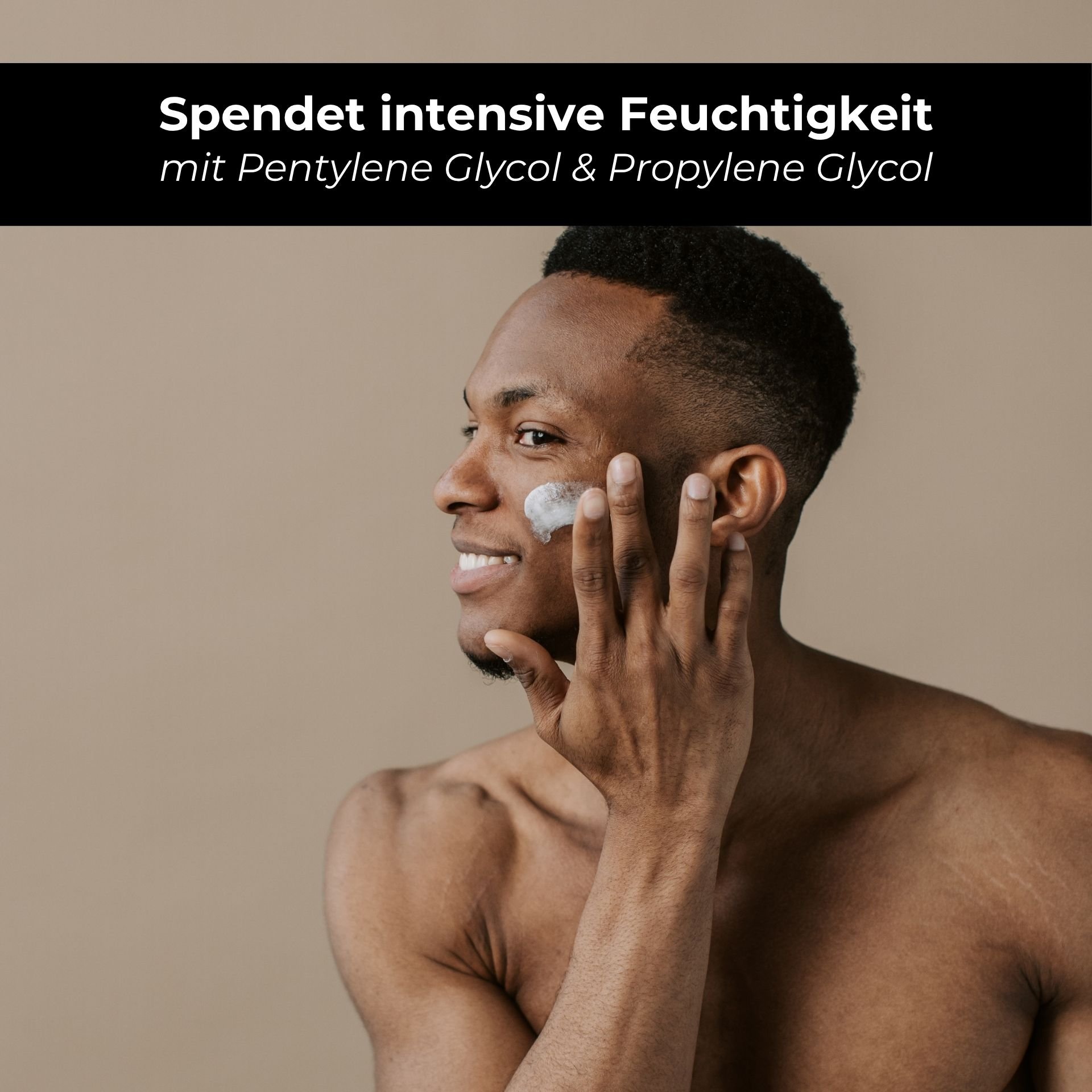 Gepflegtes Erscheinungsbild dank der beruhigenden After-Shave-Pflege.
