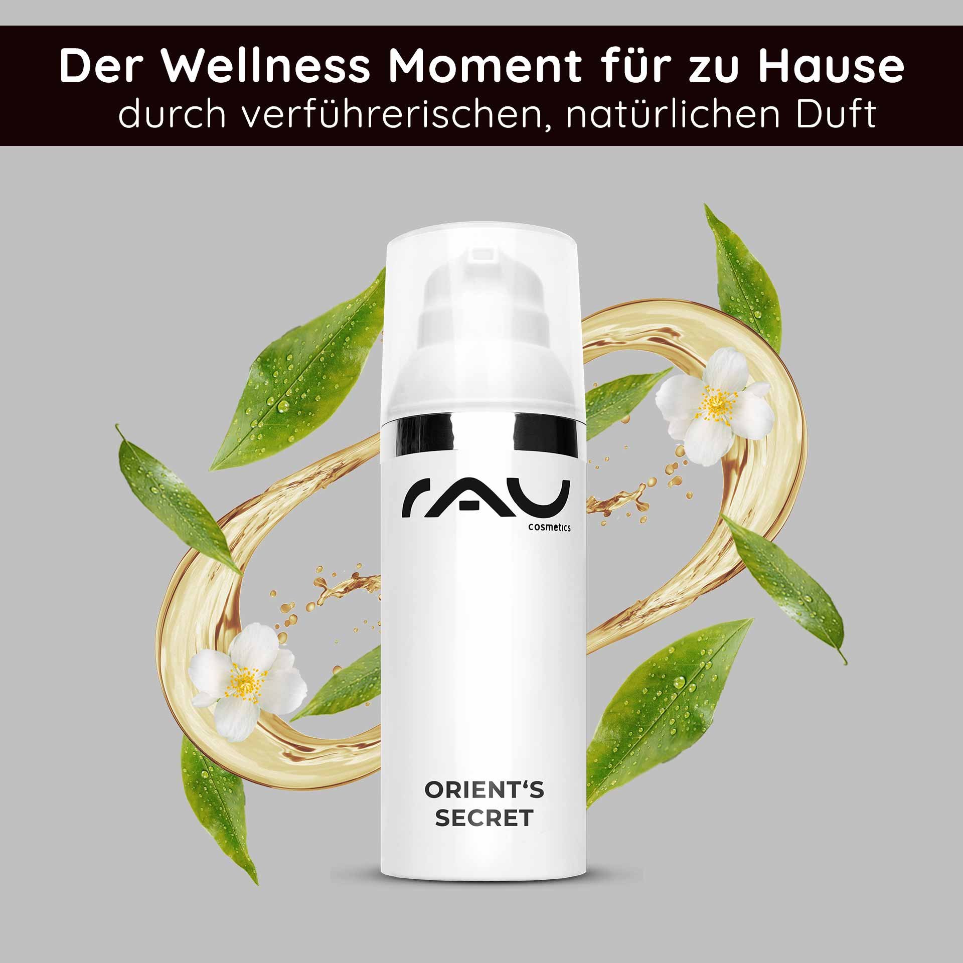 Goldschimmernde Textur: Nahaufnahme der leicht viskosen Creme-Textur mit feinen Perlpartikeln für einen strahlenden Glow.