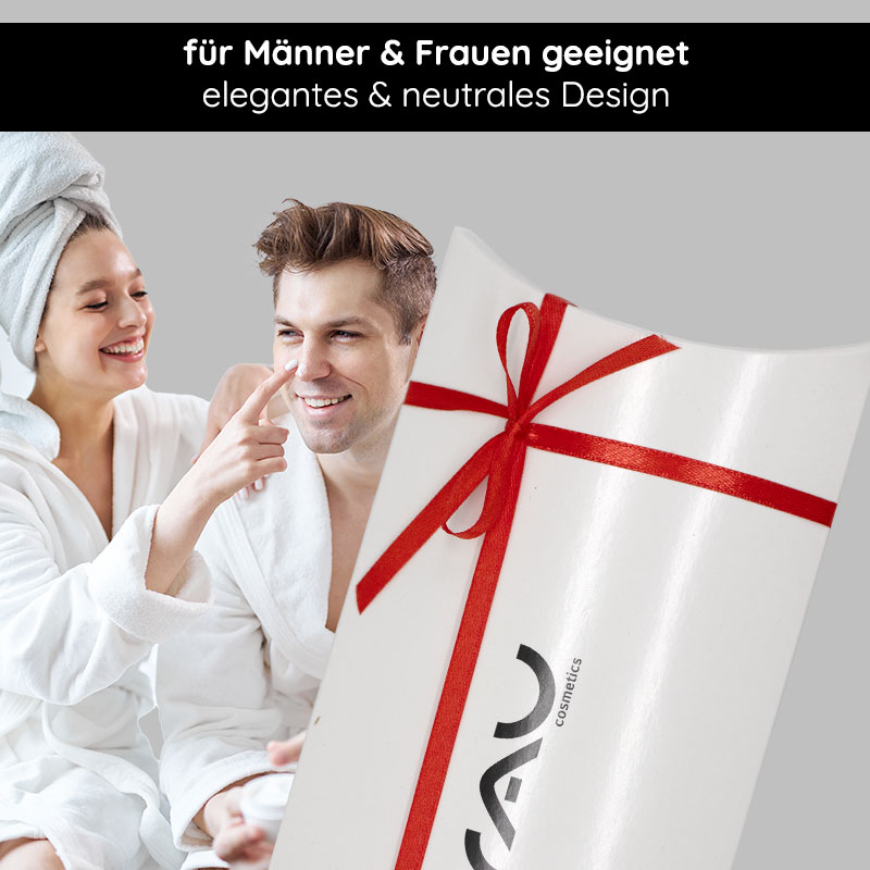 Geschenkverpackung "Kissen" mit roter Schleife