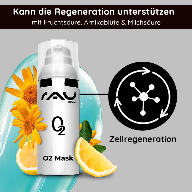 O2 Mask 50 ml - Gesichtsmaske mit Aloe Vera, Arnika und Ginkgo