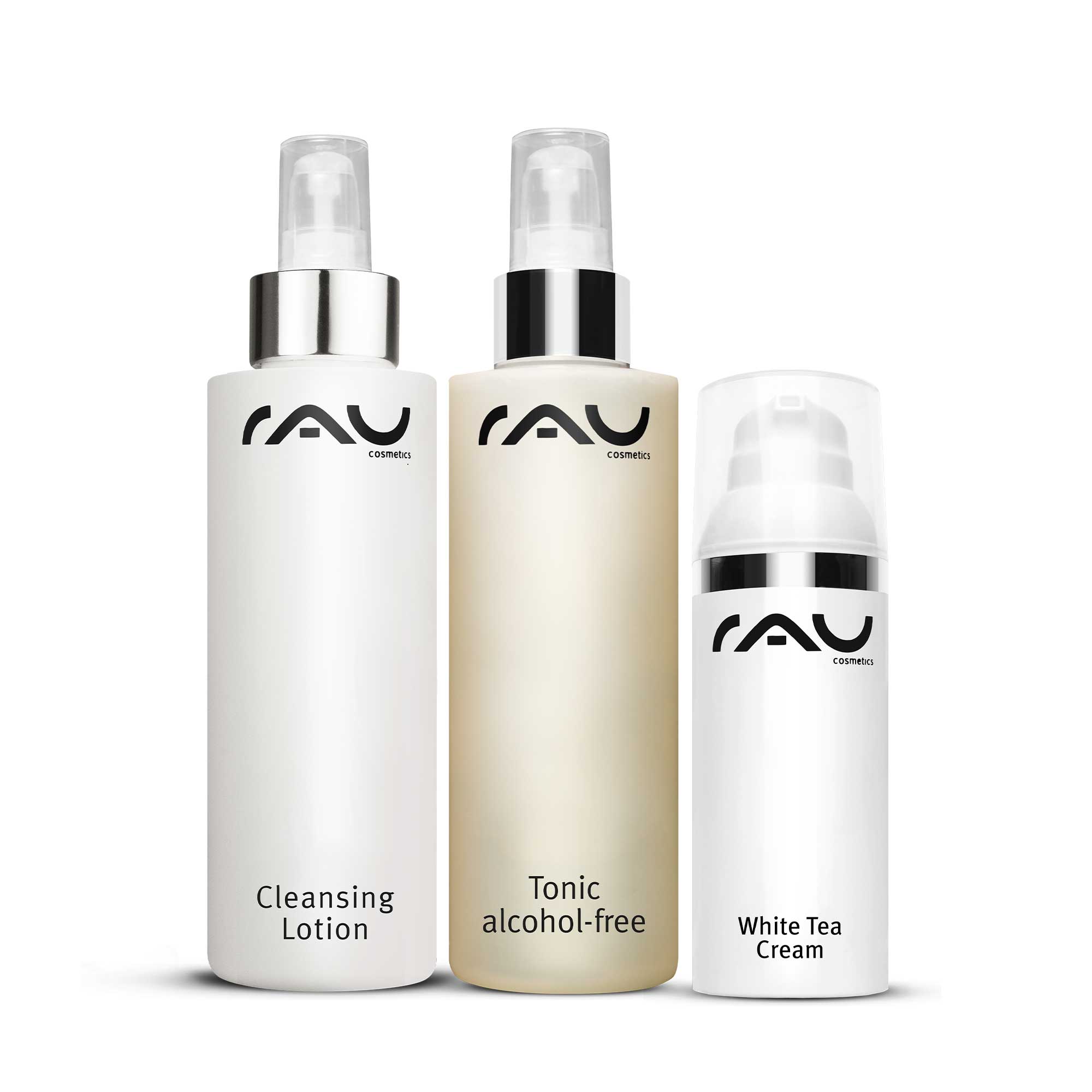 RAU Cosmetics Normale Haut Pflege Set Hautpflege Gesichtspflege Gesichtsreinigung Gesichtswasser Onlineshop Kosmetik Wirkstoffkosmetik