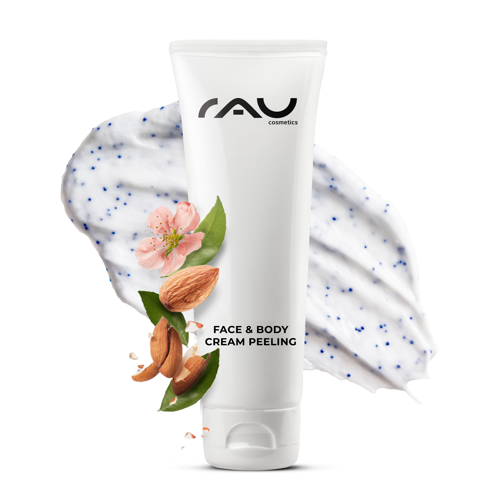 Face & Body Cream Peeling | RAU Cosmetics Flasche, Lotion