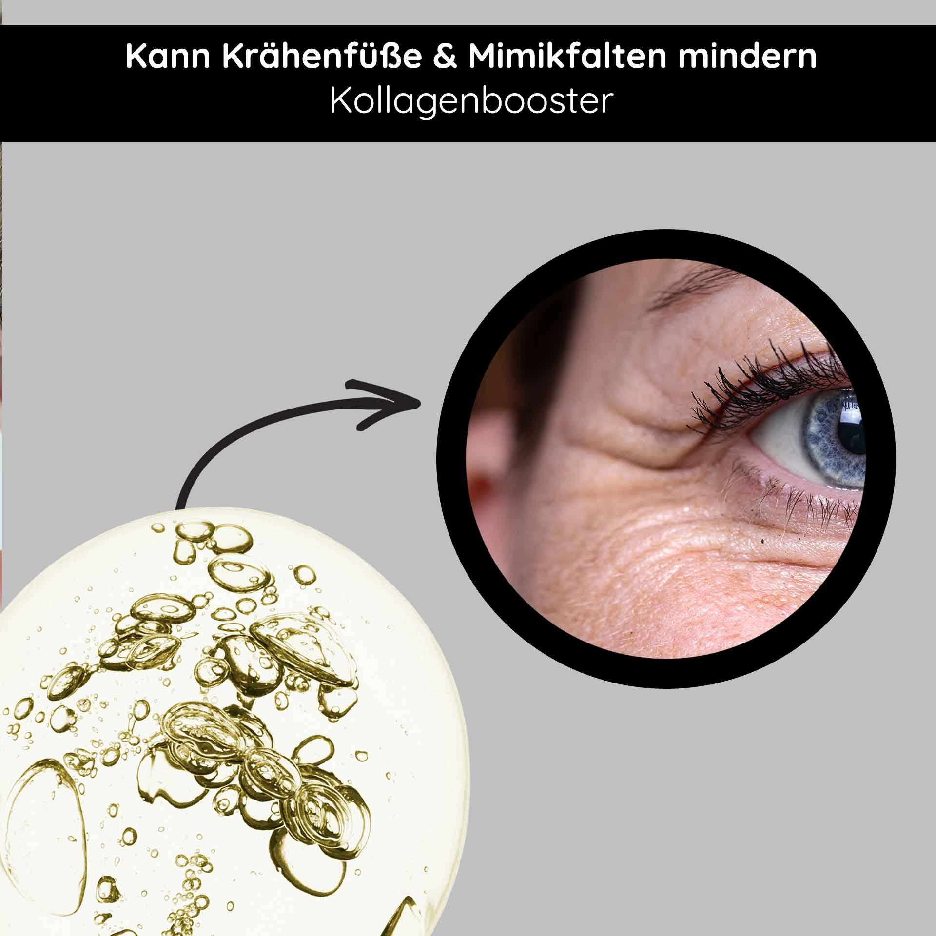 Anwendung: Der kühlende Roll-On wird sanft unter den Augen aufgetragen.