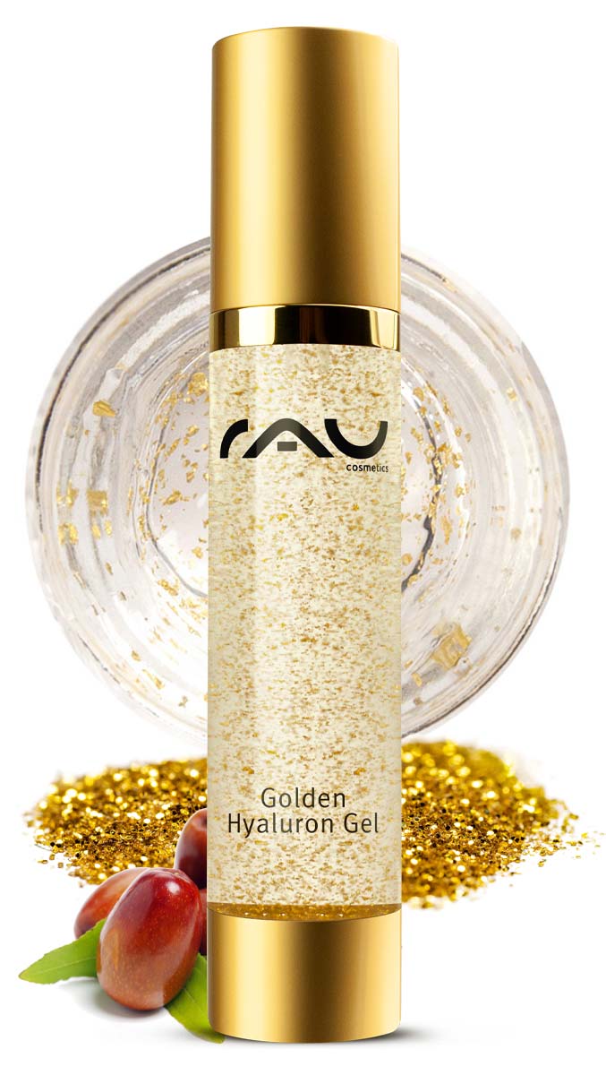 RAU Golden Hyaluron Gel 50 ml - luxuriöses Anti-Aging-Gel mit 23kt Gold & Hyaluronsäure Anti Aging Hautpflege Gesichtspflege Wirkstoffkosmetik