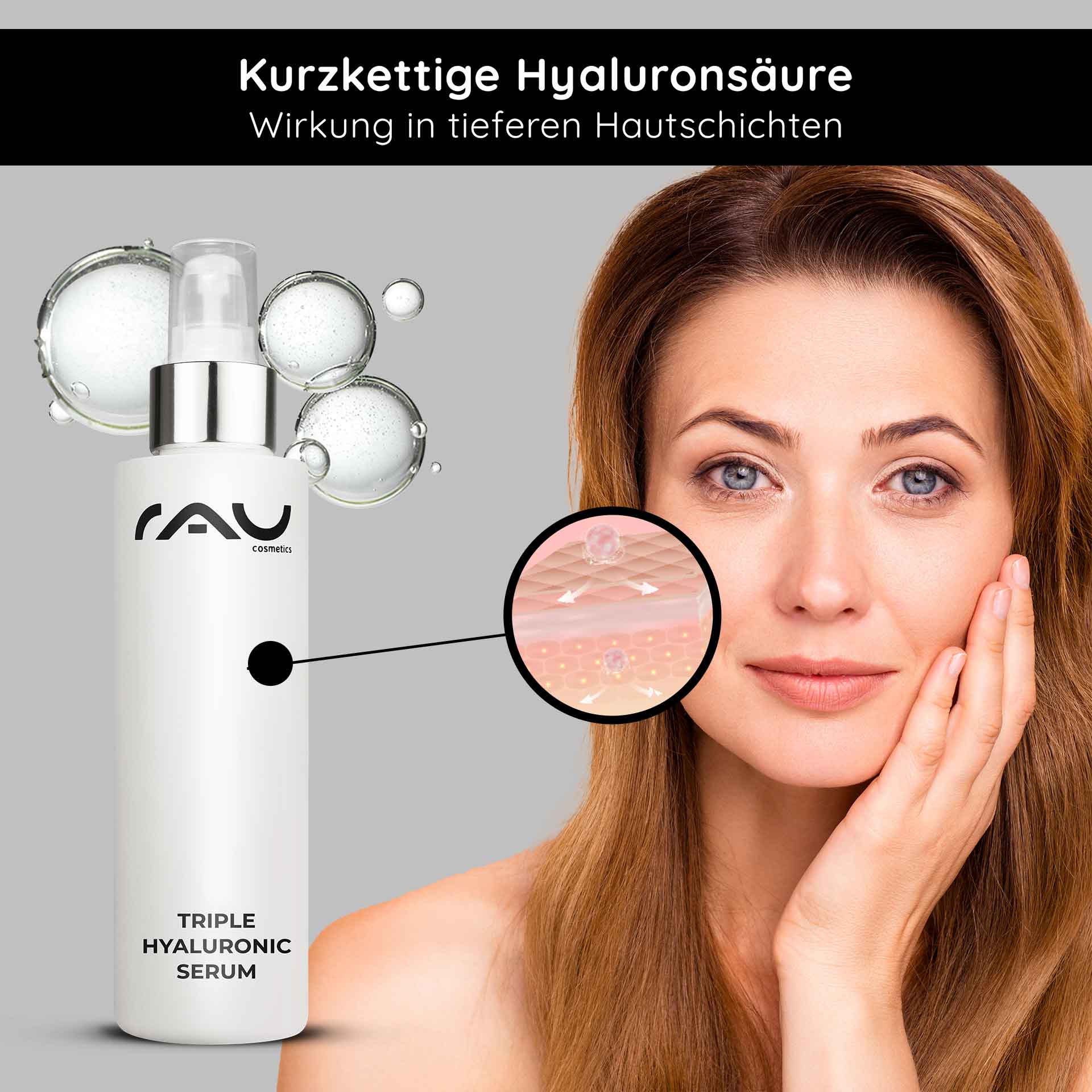 Triple Hyaluronic Serum 100 ml mit Panthenol & Hyaluron