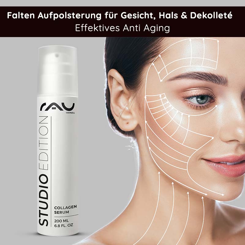 RAU Collagen Serum 200 ml Studio Edition - Kabinenware - Anti-Aging Kur für Gesicht und Hals
